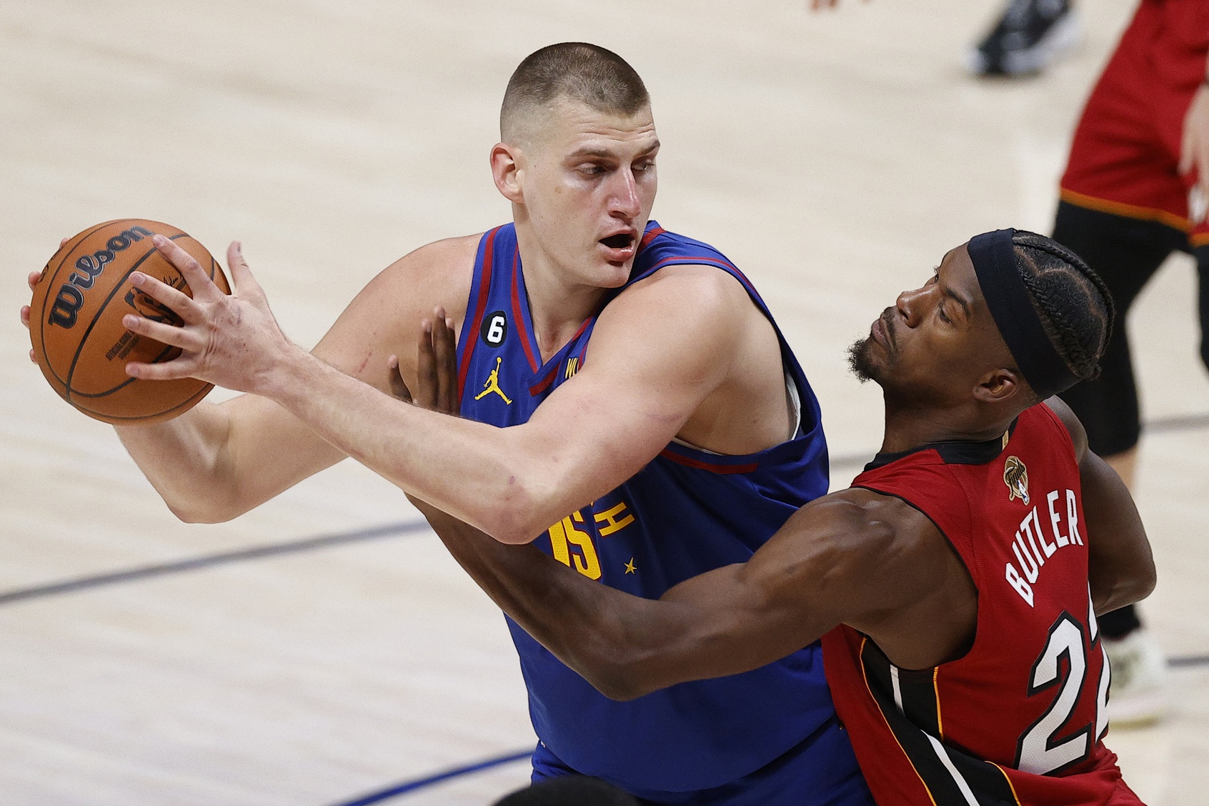 Nikola Jokic, Denver Nuggets and Jimmy Butler, Miami Heat