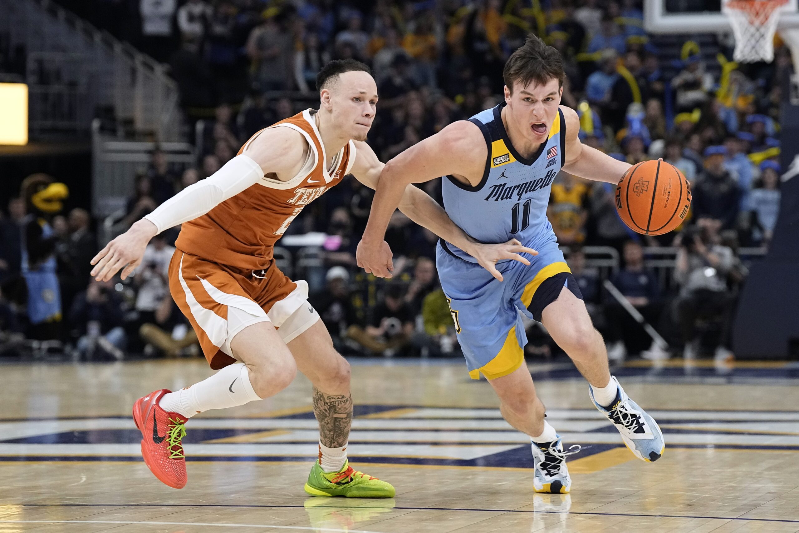 Tyler Kolek led Marquette over Texas in the Big East Big 12 challenge.