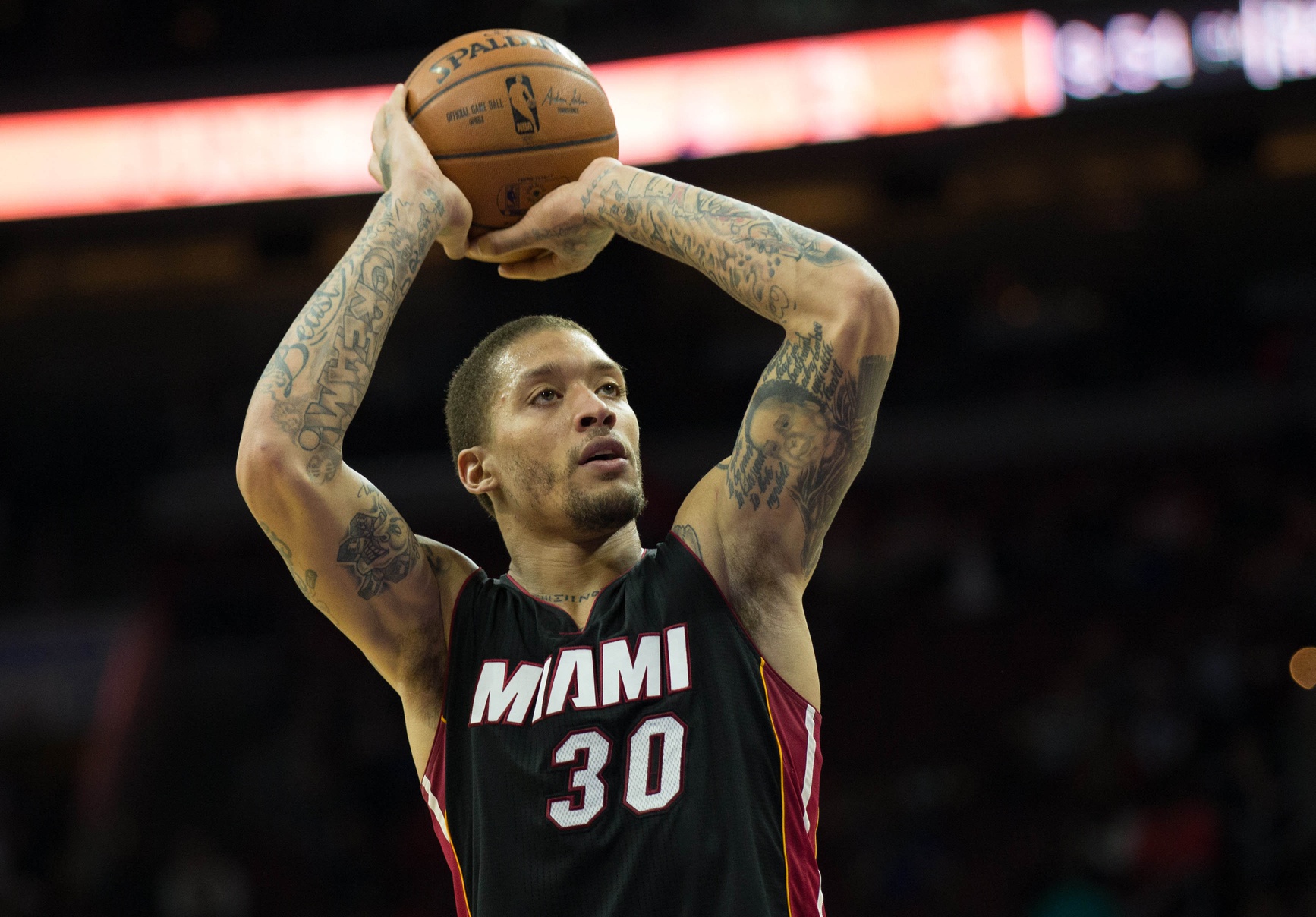 Miami Heat forward Michael Beasley (30)