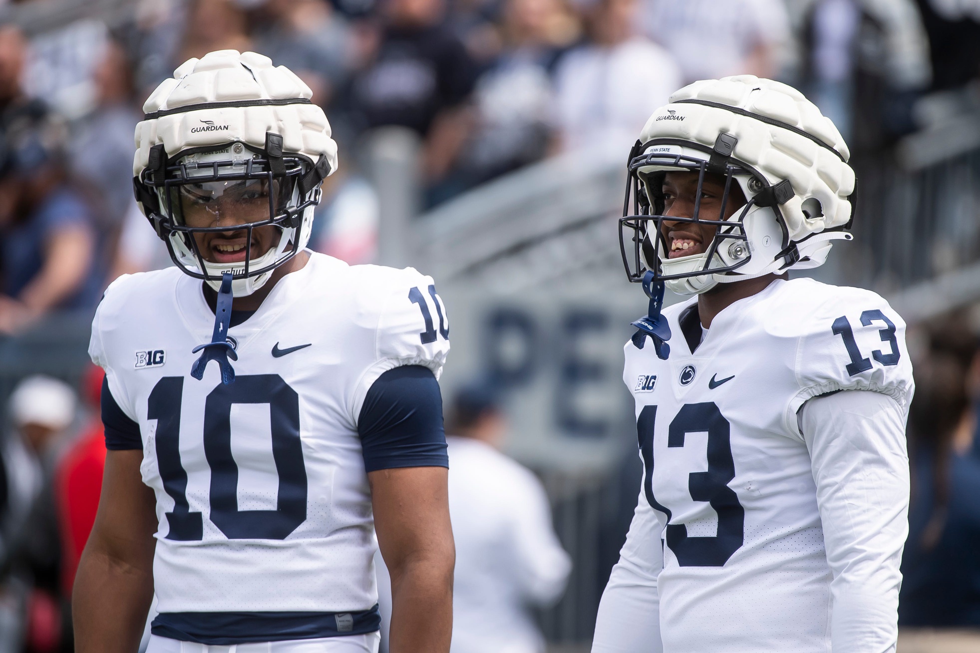 Nicholas Singleton and Kaytron Allen return in 2024 as Penn State running backs in a running back-friendly scheme as a Two-Headed Monster.