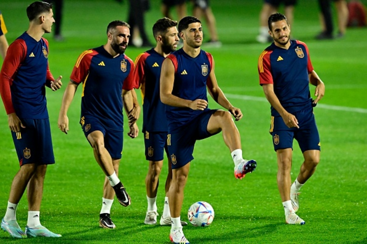 Spain players ahead of Spain vs Morocco