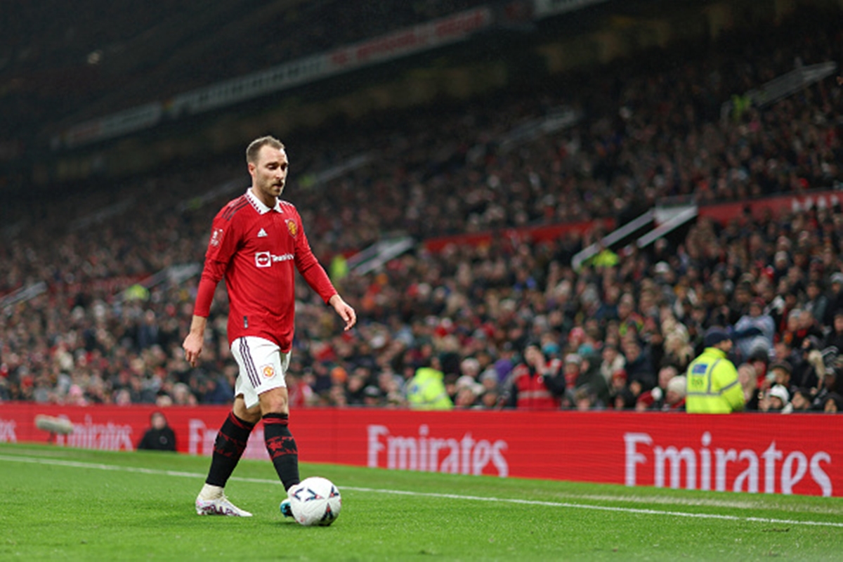 Christian Eriksen on the field against Reading