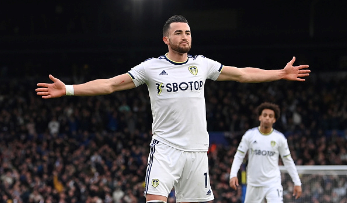 Jack Harrison celebrating ahead of Wolverhampton Wanderers vs Leeds United