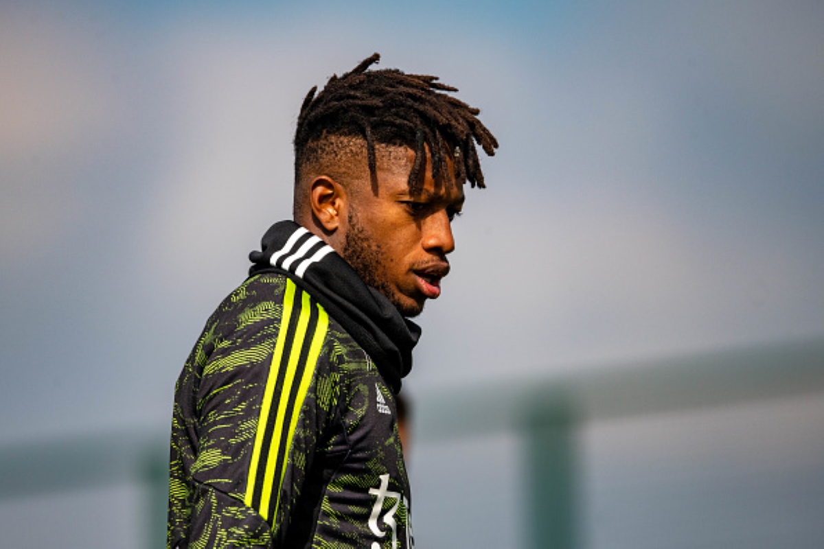 Manchester United Player, Fred, at the Carrington Training Ground