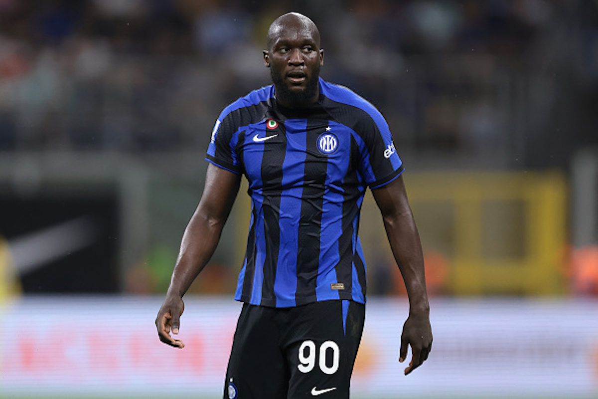 Romelu Lukaku playing for Inter Milan