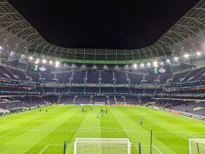 Ange Postecoglou to manage at Tottenham Hotspur Stadium (pictured)