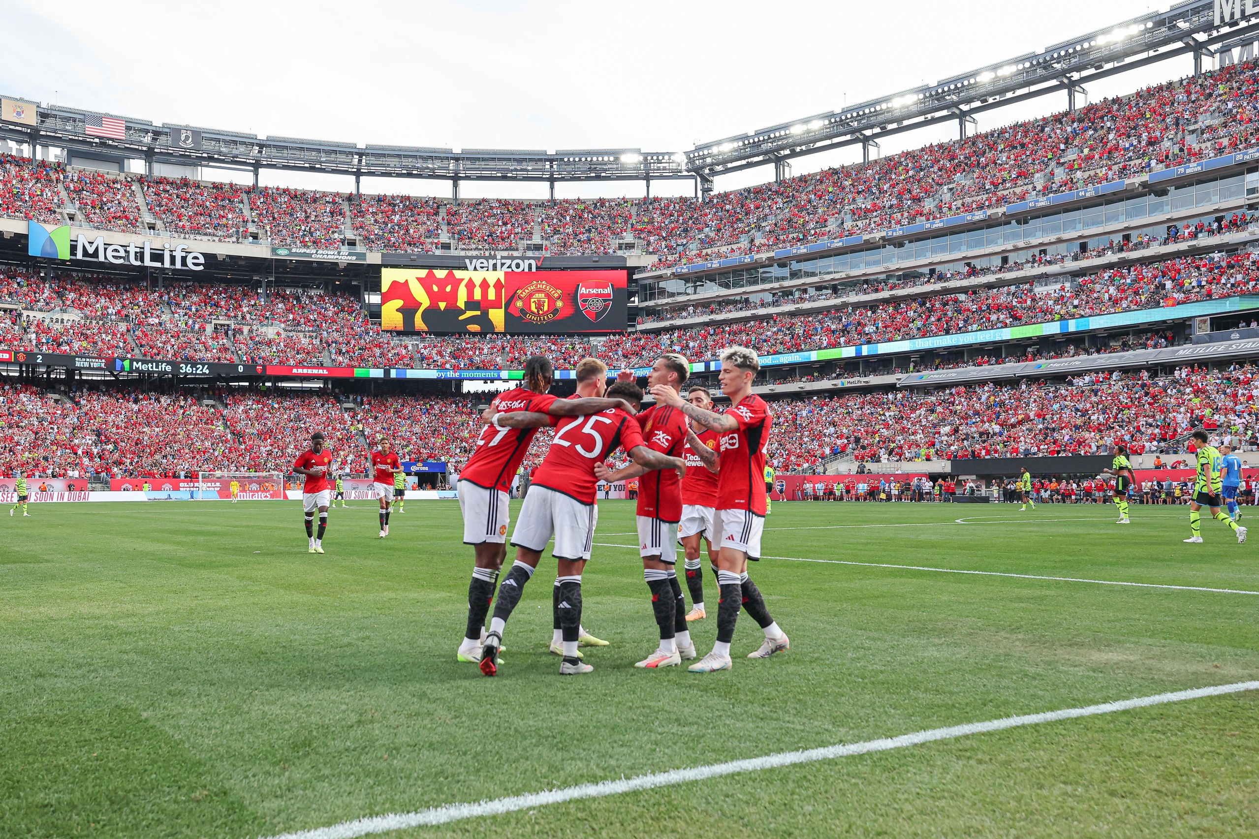 Manchester United during preseason