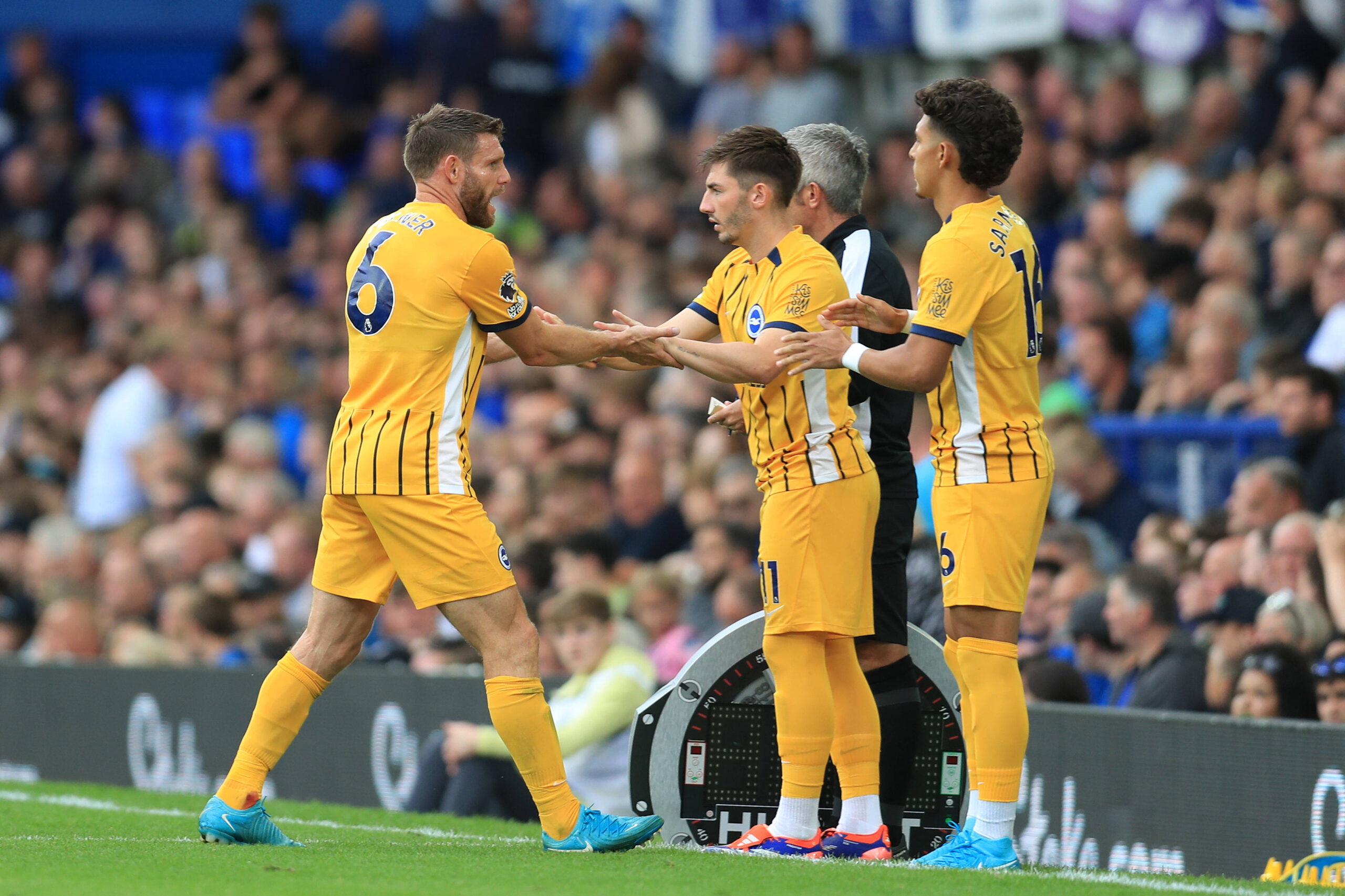 Billy Gilmour gets ready to enter the field