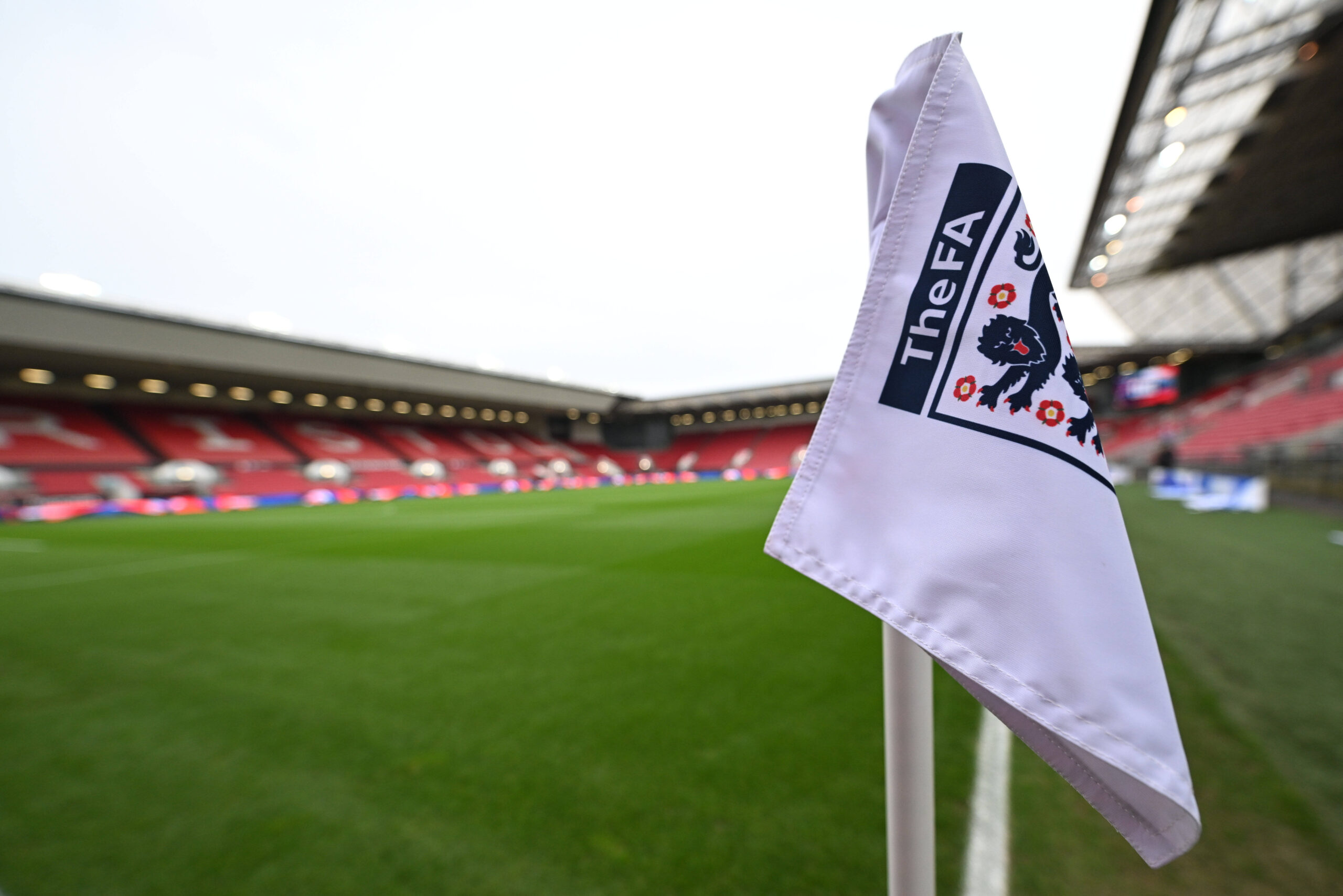 England FA flags on Ashton Gate corner's