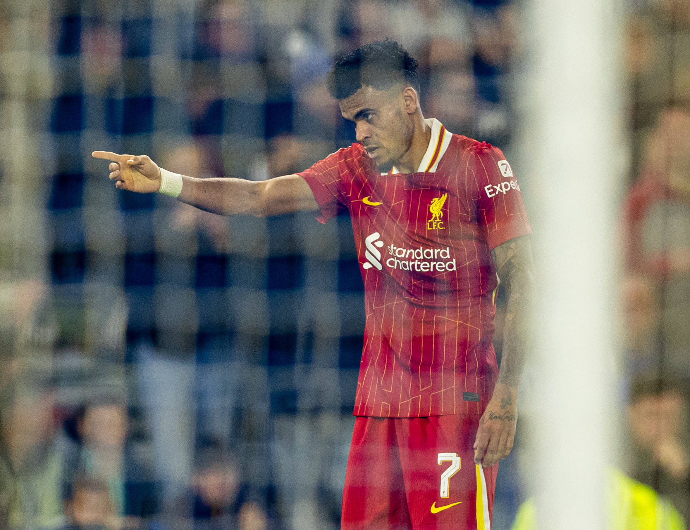 Luis Diaz pictured during a Liverpool match