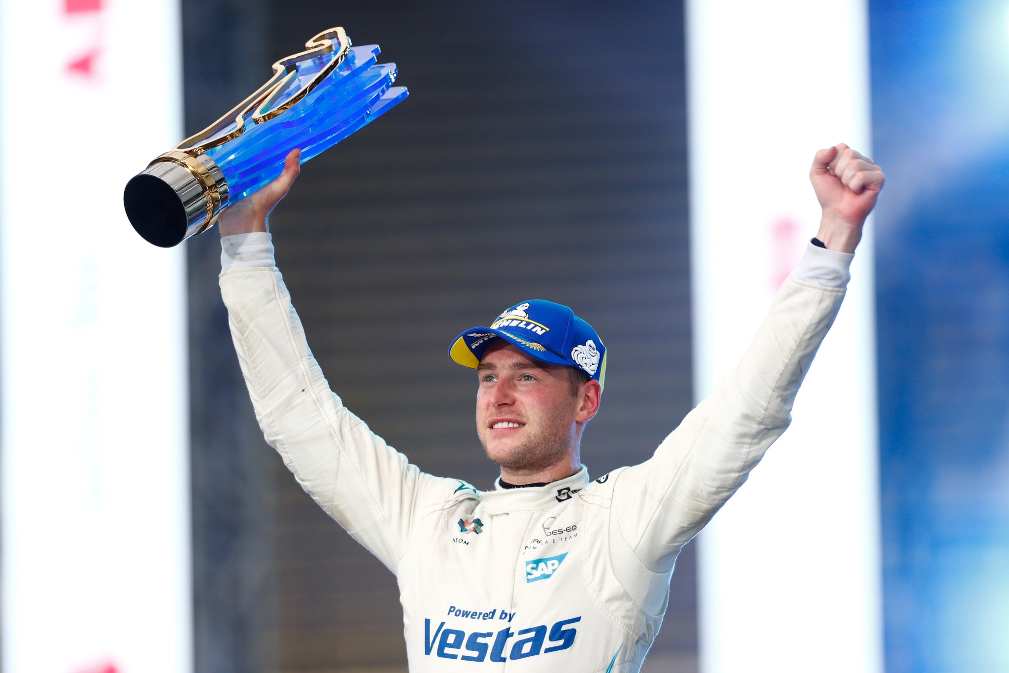 Stoffel Vandoorne (BEL), Mercedes Benz EQ celebrates on the podium