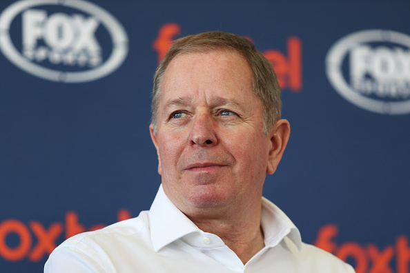 MELBOURNE, AUSTRALIA - MARCH 12: Martin Brundle looks on during a live broadcast during the Fox Sports F1 Commentary Team Melbourne Preview at Albert Park on March 12, 2020 in Melbourne, Australia. (Photo by Jack Thomas/Getty Images for Fox Sports)