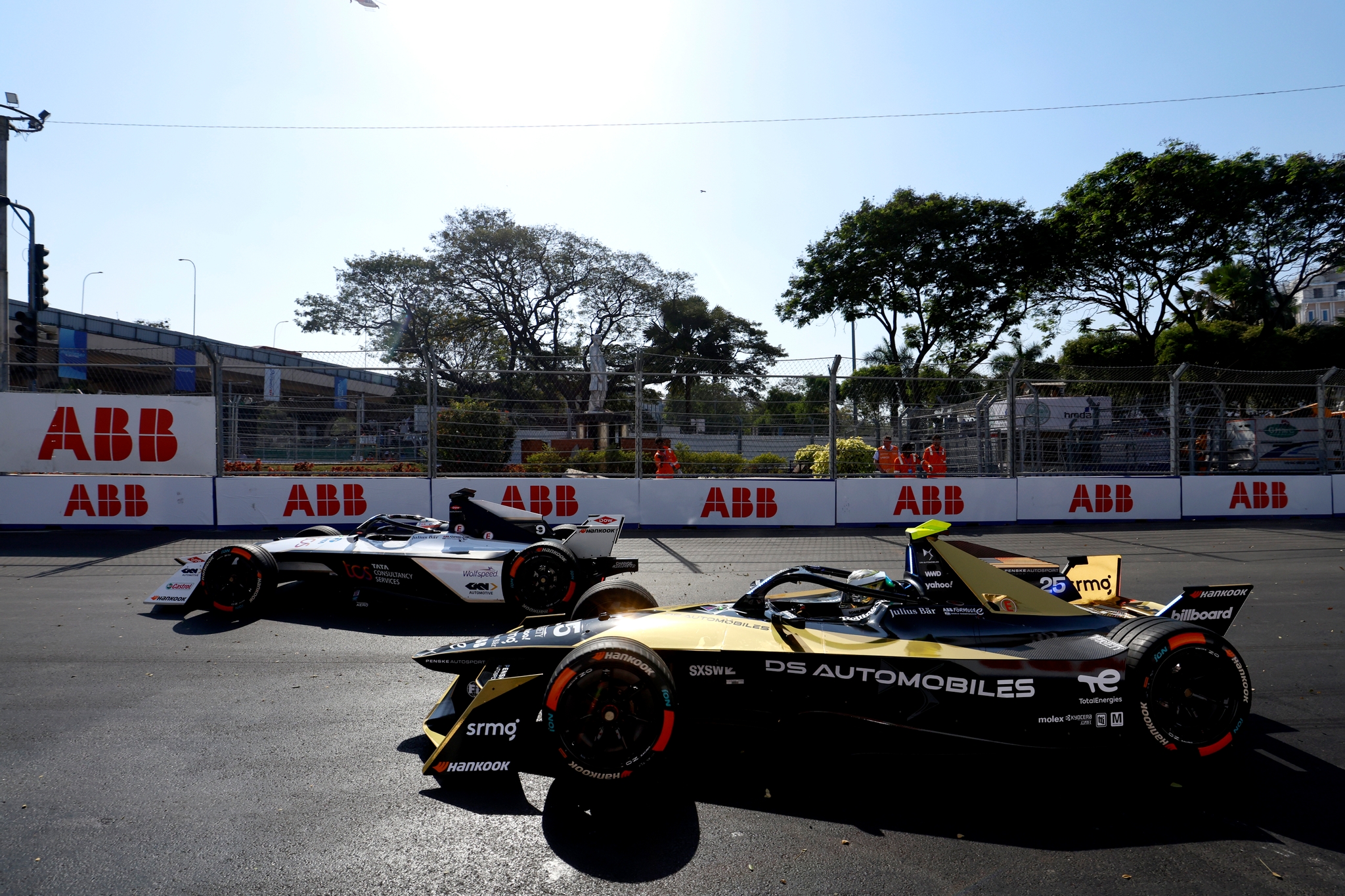 Mitch Evans & Jean-Eric Vergne in action using Hankook tires. Formula E, 2023