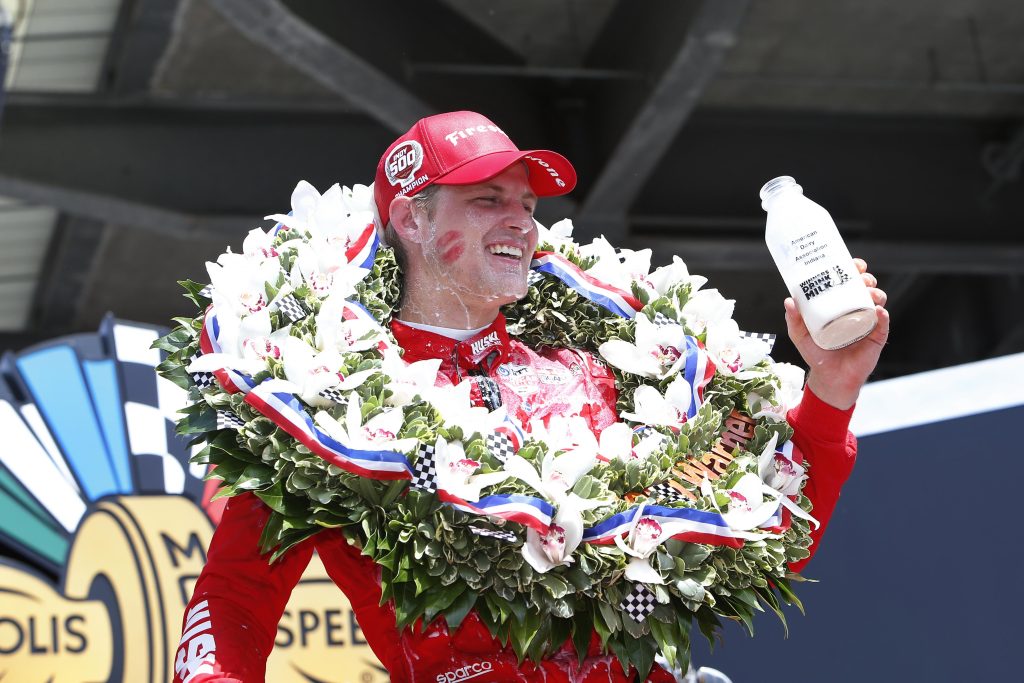 Marcus Ericsson after winning the Indiapolis 500, 2022