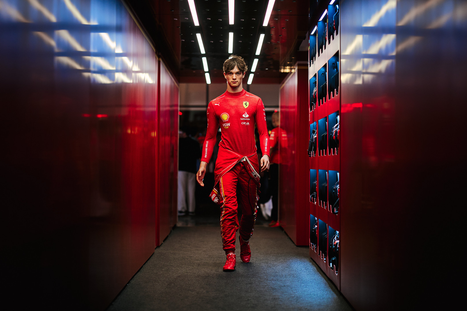 Oliver "Ollie" Bearman in the Ferrari garage on his Formula 1 debut, Saudi Arabian Grand Prix, 2024