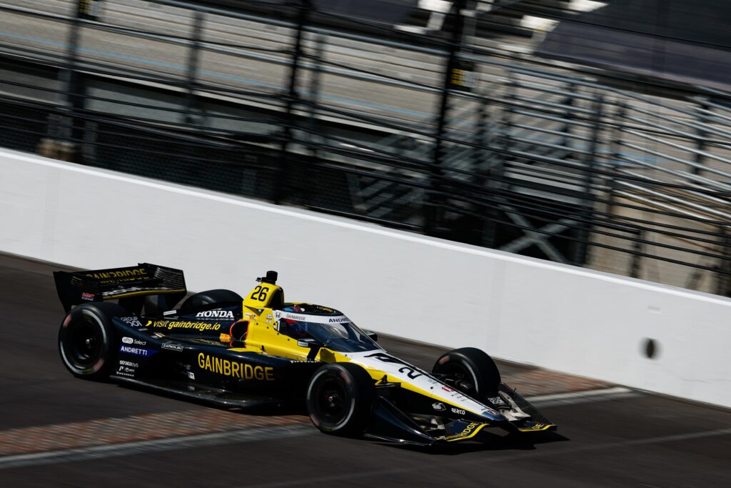 Colton Herta during the IndyCar Hybrid Test