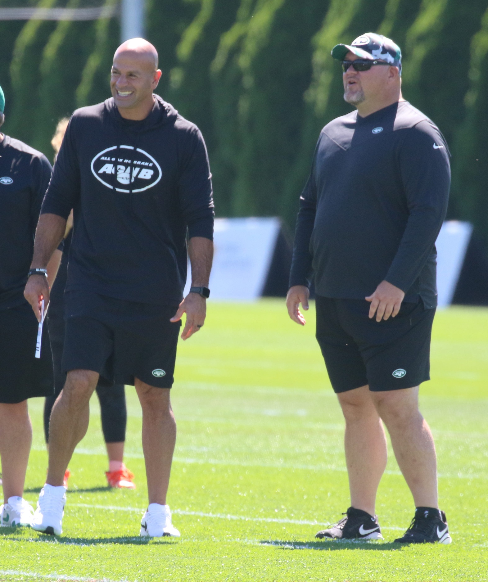 former New York Jets general manager Joe Douglas and head coach Robert Saleh