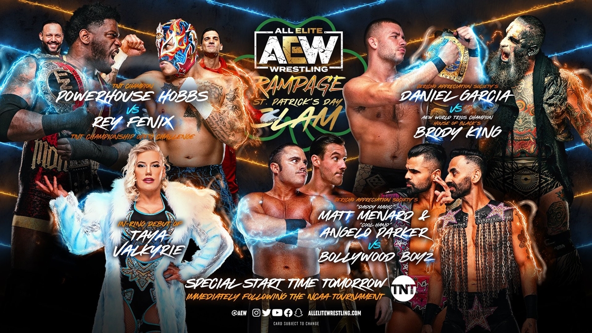 AEW Rampage Card tonight graphic