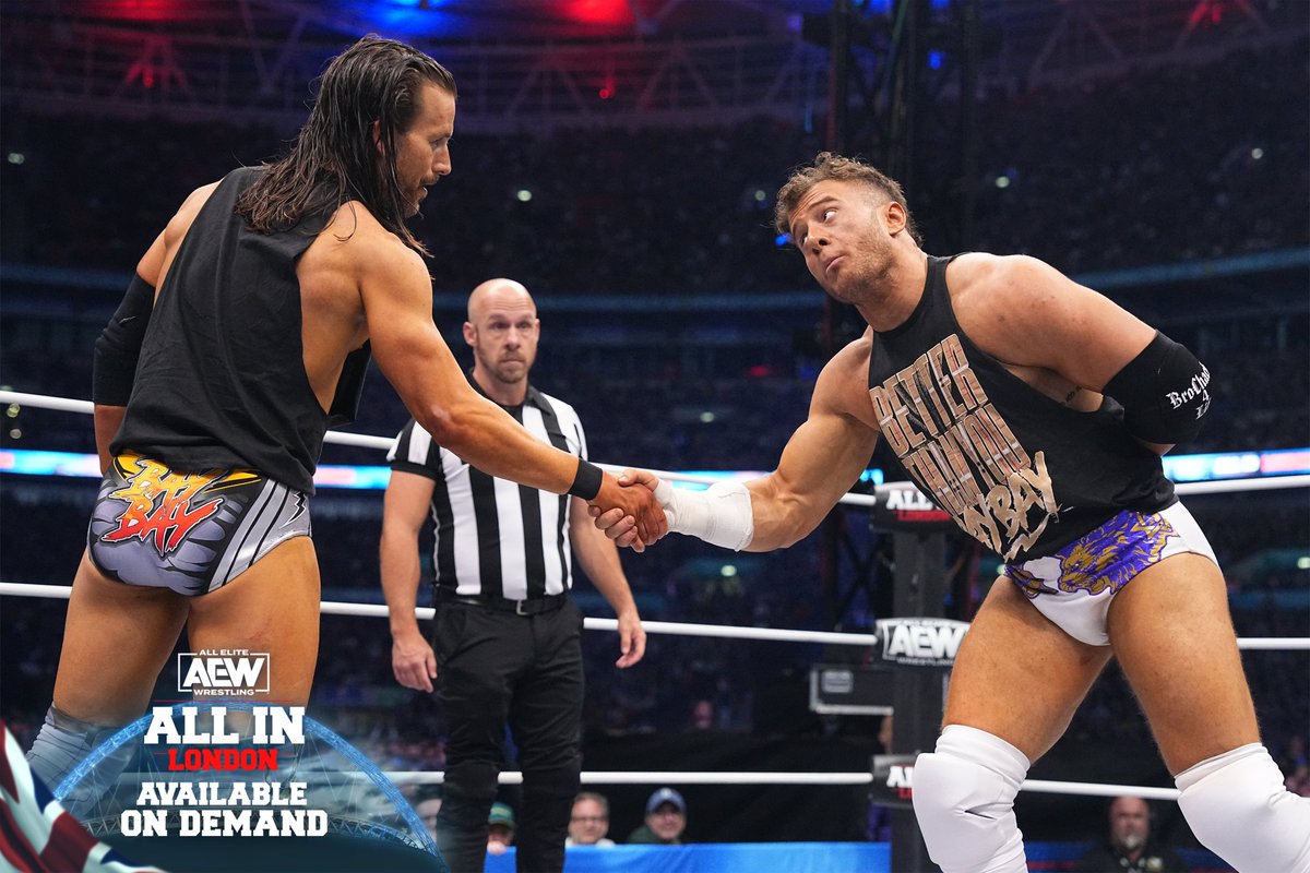 A photo of MJF and Adam Cole at AEW All In London.