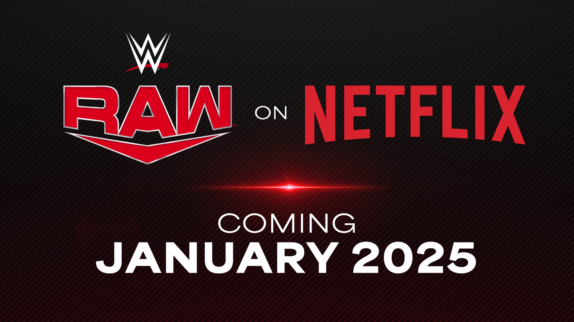 A graphic featuring the logos of WWE RAW and Netflix.