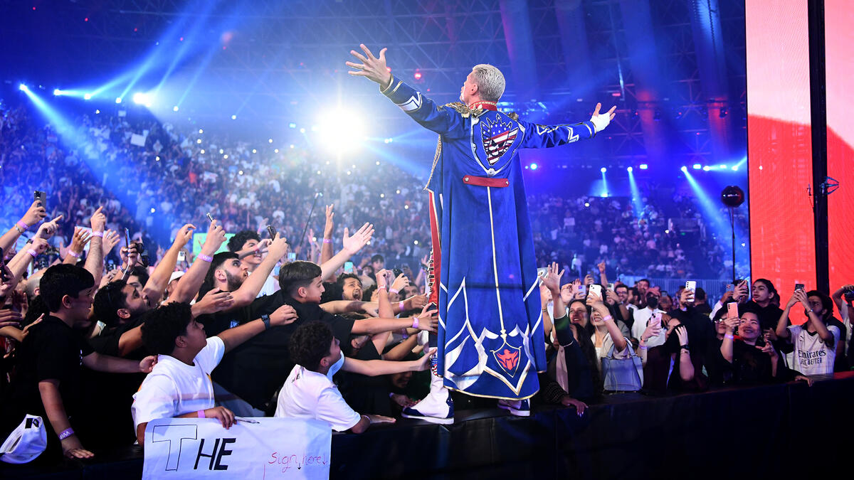 Cody Rhodes with the crowd at King and Queen of the Ring