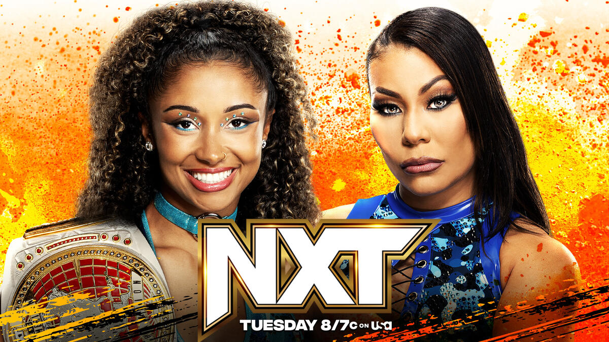 WWE NXT graphic of Kelani Jordan and Michin