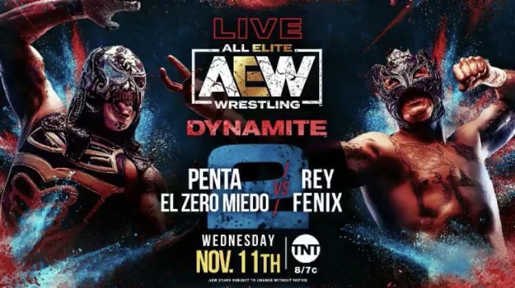 An AEW Dynamite match graphic featuring The Lucha Brothers.