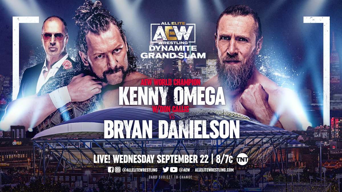 A photo of Bryan Danielson and Kenny Omega back at AEW Dynamite: Grand Slam.