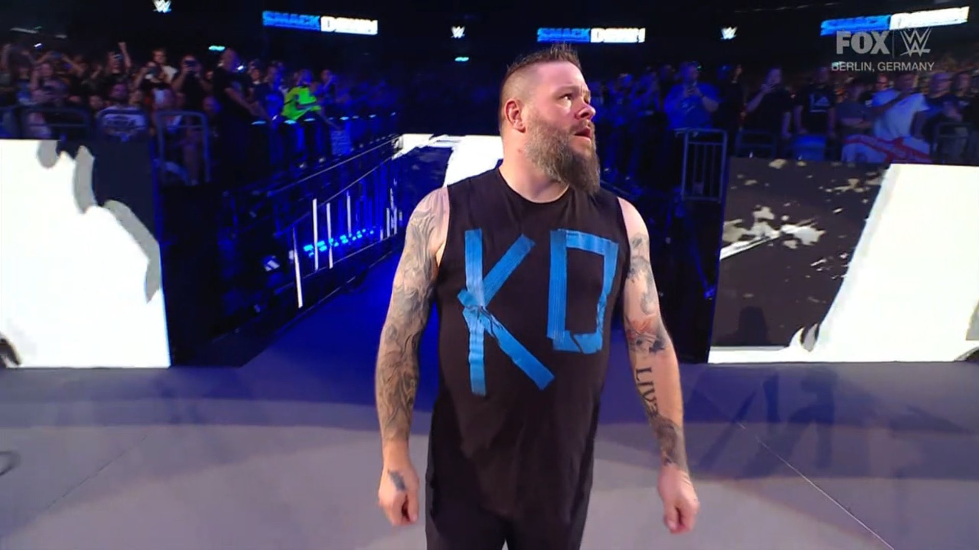 A photo of Kevins Owens from WWE SmackDown in Berlin, Germany.