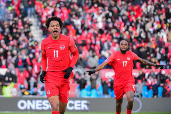 CanMNT qualify for Qatar 2022: Tajon Buchanan goal celebration