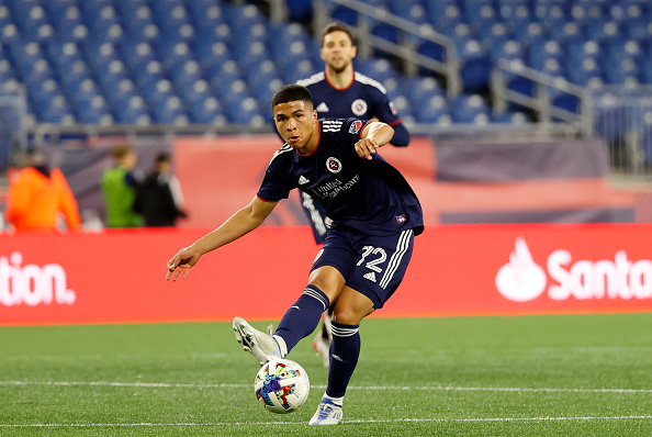 New England Revolution midfielder Damian Rivera on May 11, 2022