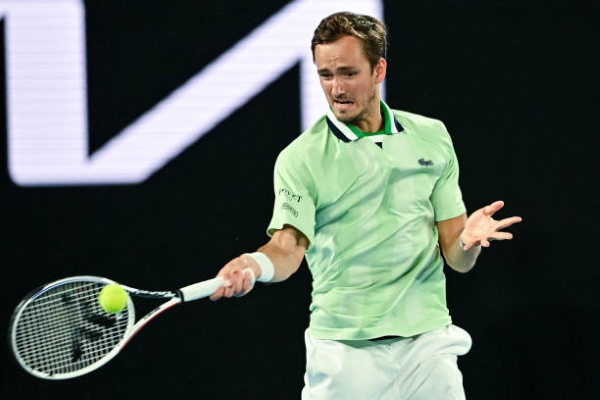 Daniil Medvedev in action at the Australian Open.