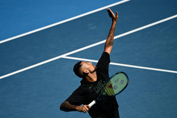 Nick Kyrgios Australian Open 2022 Serving