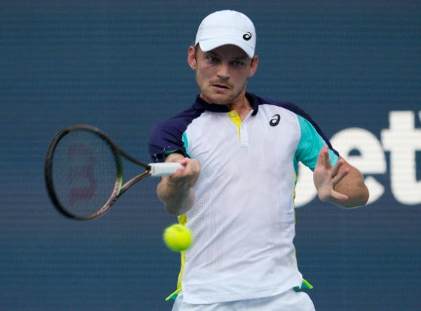 David Goffin in action ahead of the ATP Marrakech Open.