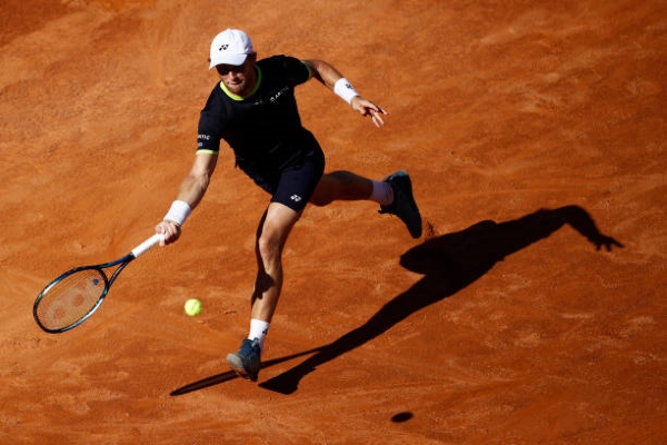 Casper Ruud in action ahead of the ATP Geneva Open.