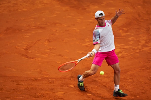 Diego Schwartzman in action at the ATP Madrid Open.