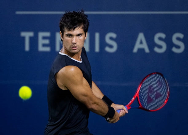 Marcos Giron in action at the ATP San Diego Open.