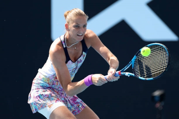 Karolina Pliskova in action at the Australian Open.