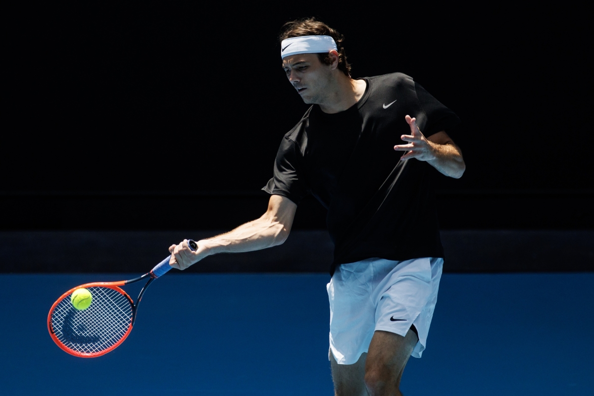 Taylor Fritz in action ahead of the ATP Delray Beach Open.