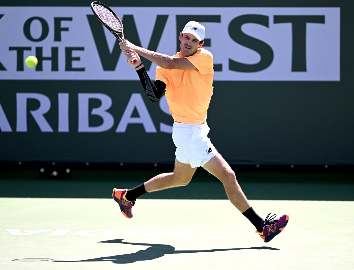 Tommy Paul in action at the Indian Wells Masters.