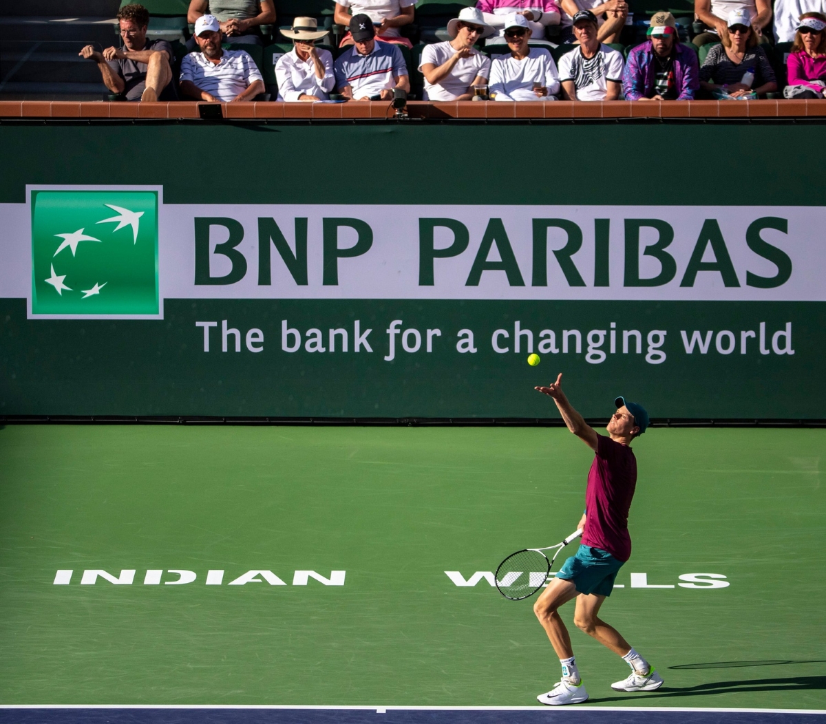 Jannik Sinner in action at the ATP Indian Wells Masters.