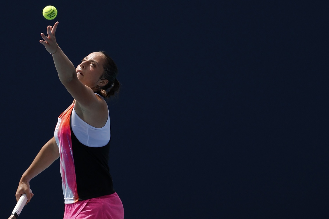 WTA Lausanne Open finalist Elisabetta Cocciaretto in action.