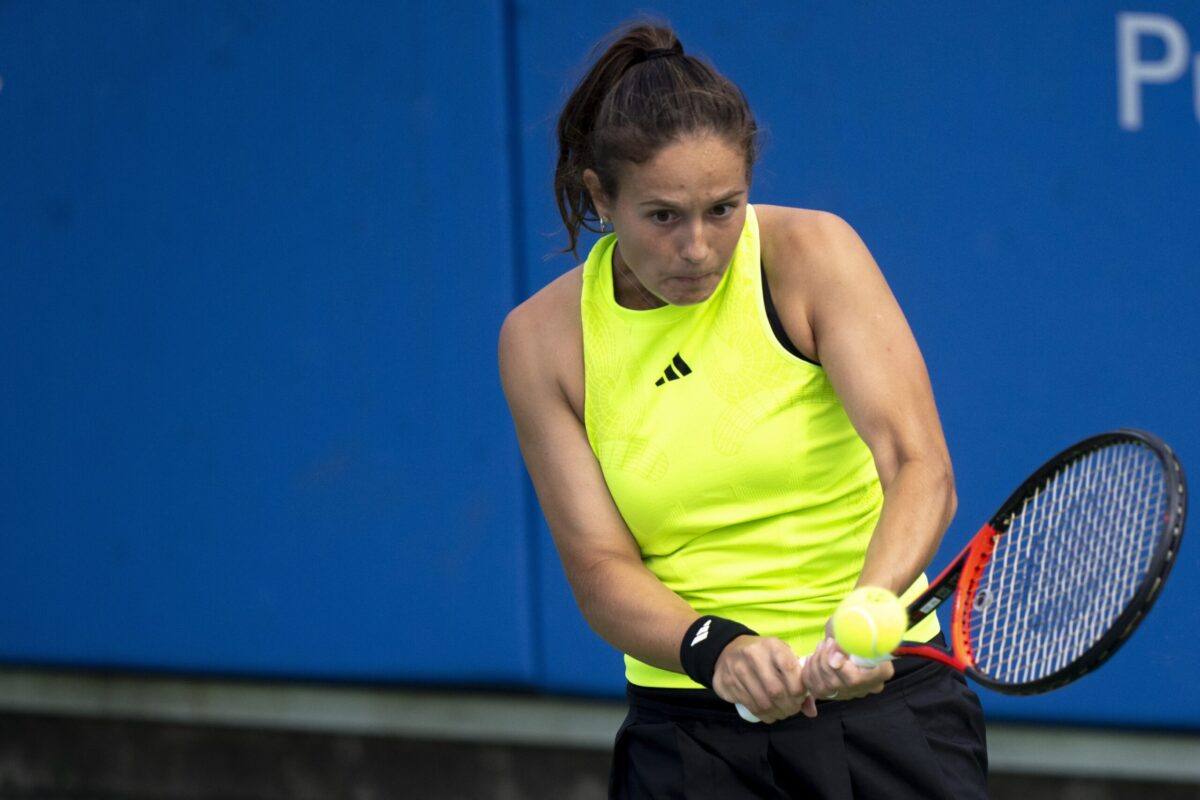 Daria Kasatkina in action ahead of the WTA Tokyo Open.