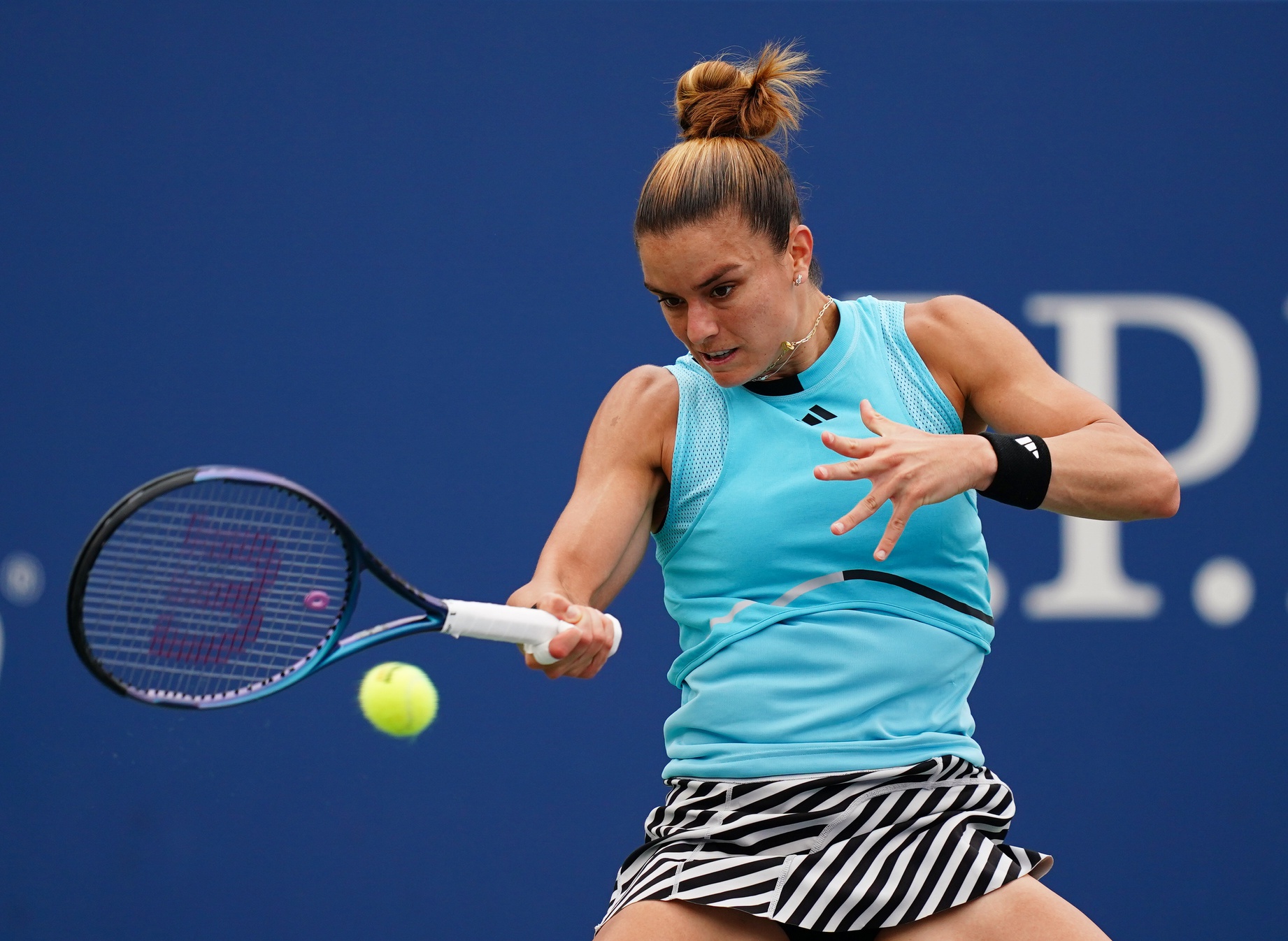 Maria Sakkari in action ahead of the WTA Zhengzhou Open.