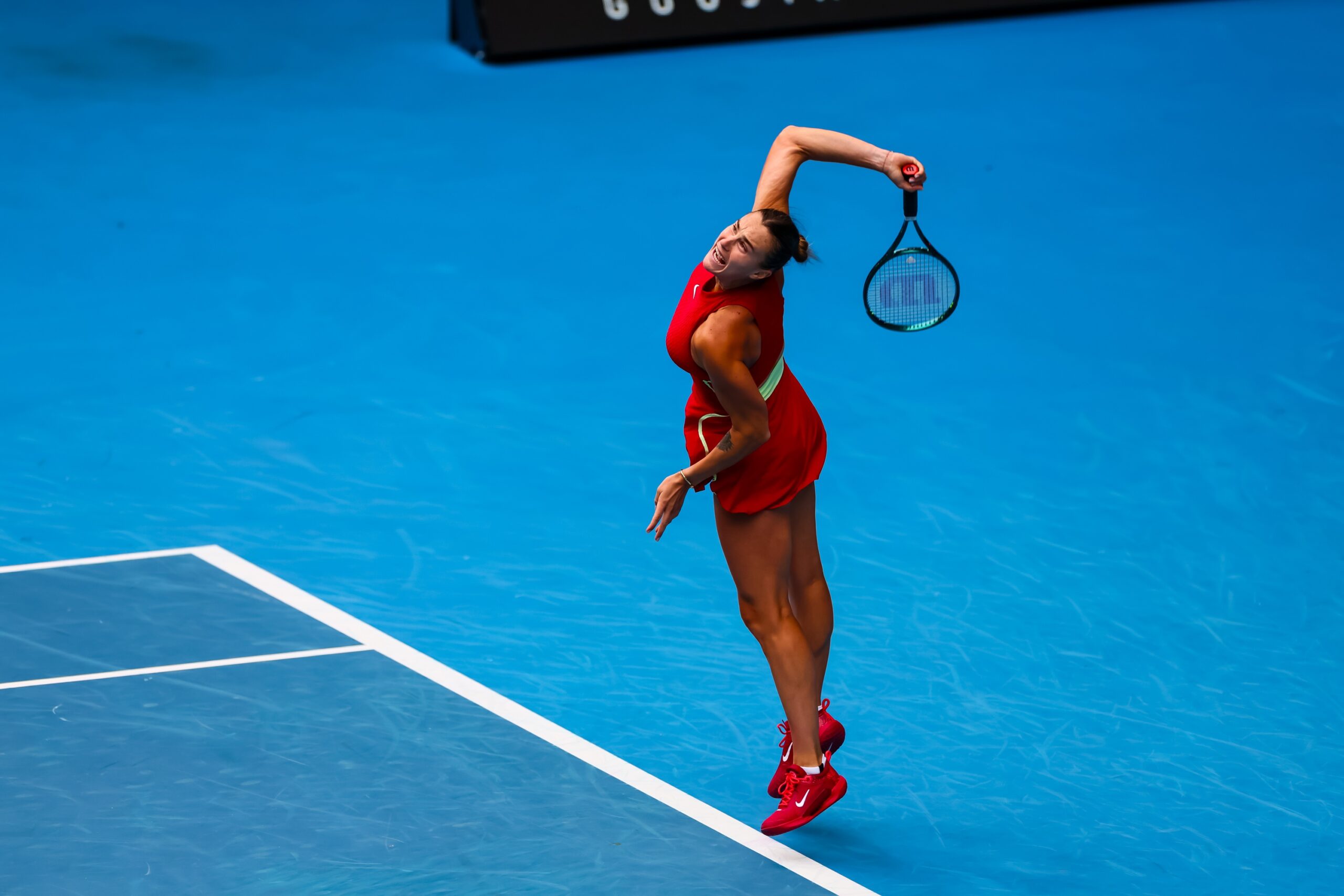 Aryna Sabalenka in action ahead of the WTA Finals.