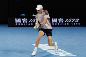 Jannik Sinner in action at the Australian Open.