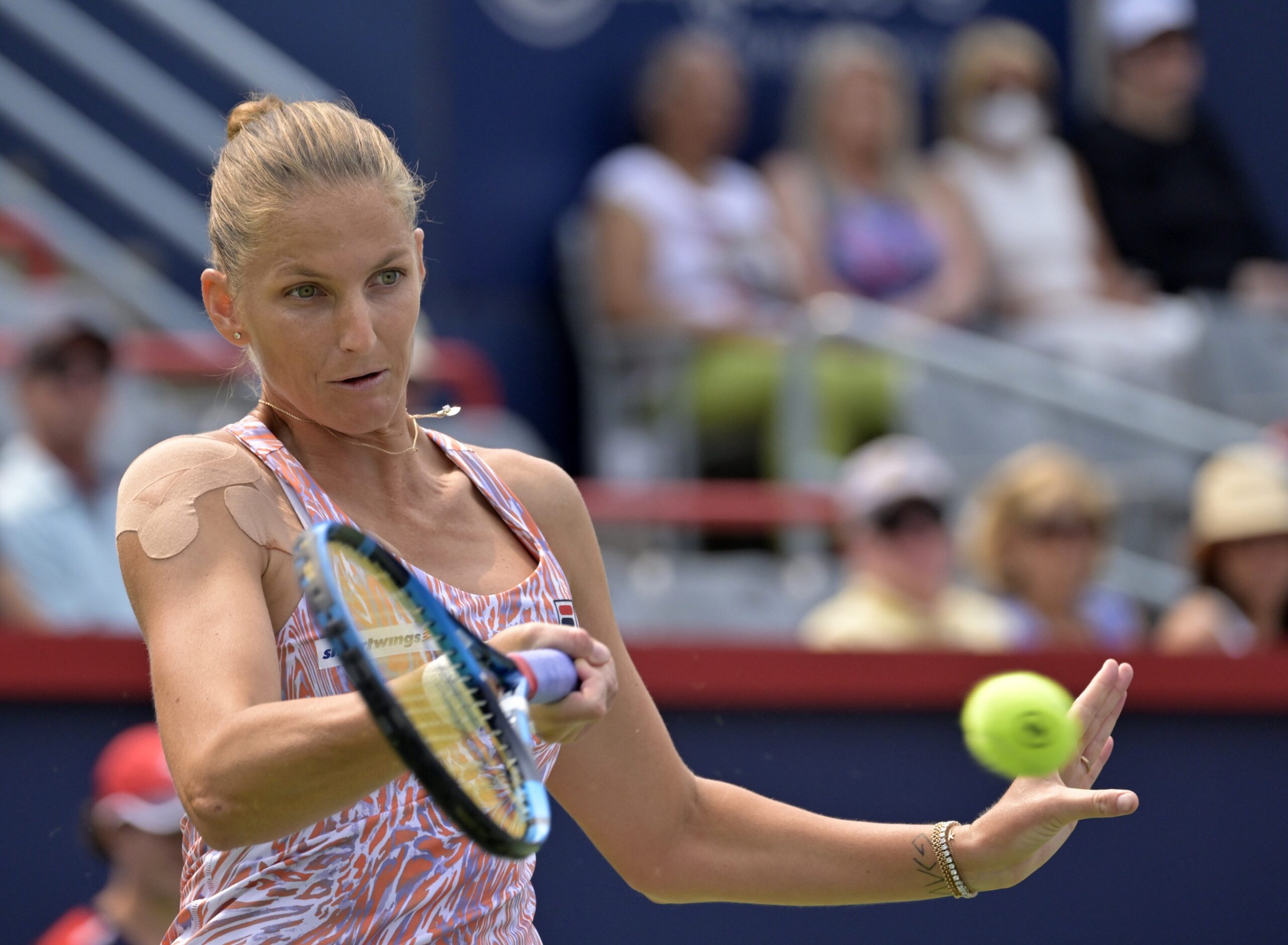 Karolina Pliskova in action ahead of the WTA Dubai Tennis Championships.