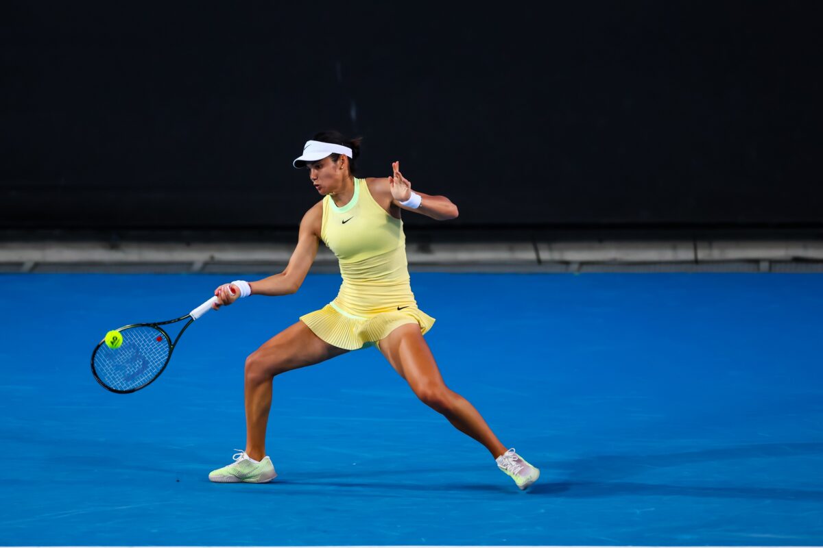 Emma Raducanu in action ahead of the WTA Seoul Open.