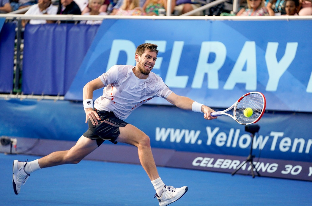 Cameron Norrie in action ahead of the ATP Los Cabos Open.