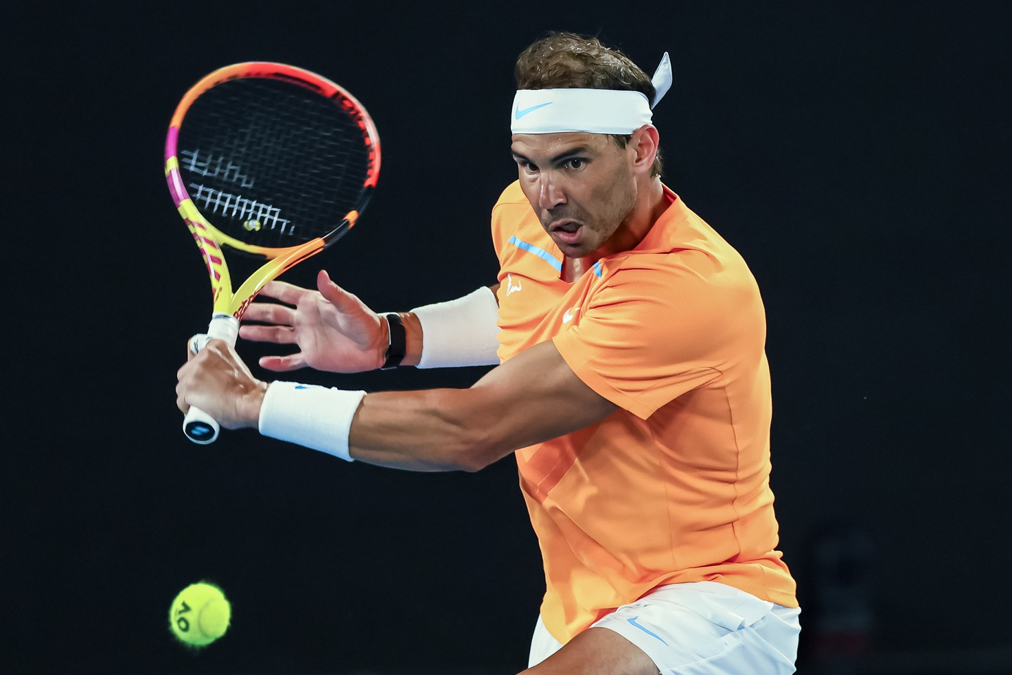 Rafael Nadal in action ahead of the ATP Madrid Open.